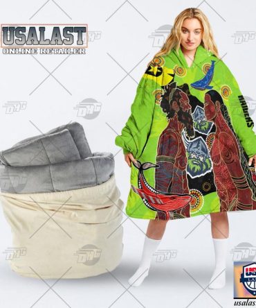 Personalized Canberra Raiders Naidoc Blanket Hoodie Hoodie Blanket