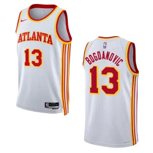 Hawks 2022-23 Association Edition Bogdan Bogdanovic White Jersey Swingman - Alzaintravels
