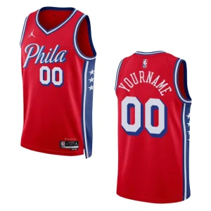 76ers 2022-23 Statement Edition Custom Red Jersey Swingman - Alzaintravels