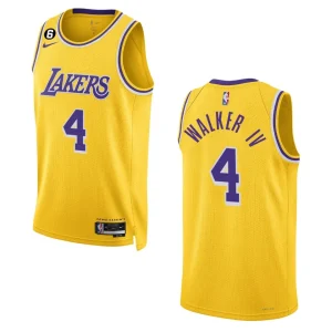 Lakers 2022-23 Icon Edition Lonnie Walker IV Yellow Jersey Swingman - Alzaintravels
