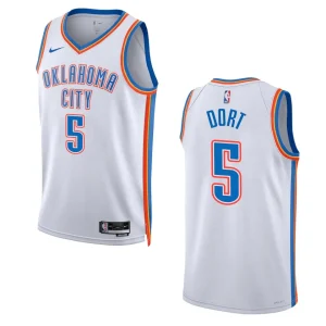 Thunder 2022-23 Association Edition Luguentz Dort White Jersey Swingman - Alzaintravels