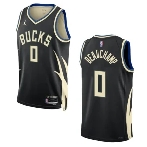 Bucks 2022-23 Statement Edition MarJon Beauchamp Black Jersey Swingman - Alzaintravels