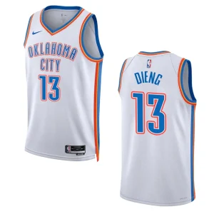 Thunder 2022-23 Association Edition Ousmane Dieng White Jersey Swingman - Alzaintravels