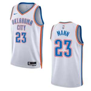 Thunder 2022-23 Association Edition Tre Mann White Jersey Swingman - Alzaintravels