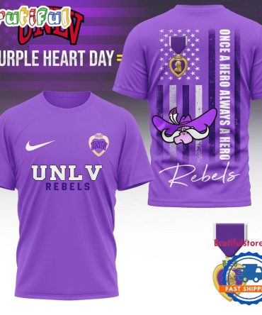 Unlv Rebels Ncaa National Purple Heart Day Unisex 3D Shirt