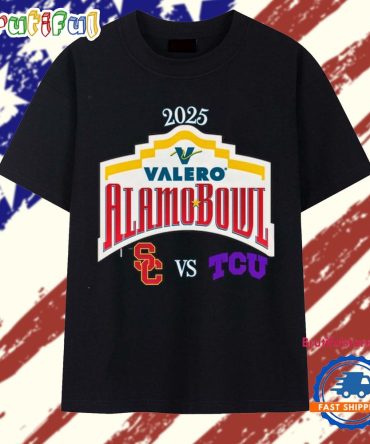 Usc Trojans Vs. Tcu Horned Frogs 2025 Alamo Bowl T Shirt