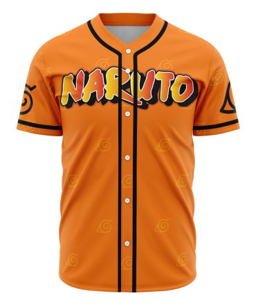 Ninja Anime Baseball Jersey – Orange Graphic Tee For Fans