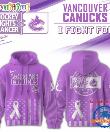 Vancouver Canucks 2025 Nhl Hockey Fights Cancer Limited Edition Hoodie Shirt