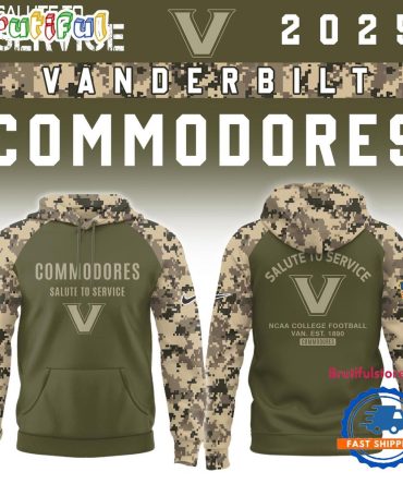 Vanderbilt Commodores 2025 Ncaa Salute To Service Limited New Hoodie