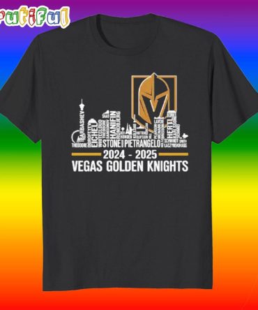 Vegas Golden Knights 2024-2025 Name Player Skyline T Shirt