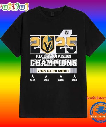 Vegas Golden Knights Pacific Division Champions 2025 4 Time T Shirt