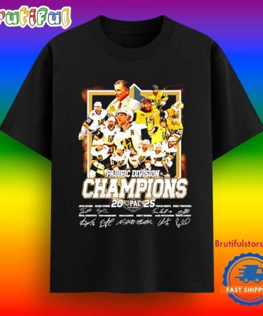 Vegas Golden Knights Pacific Division Champions 2025 Signature T Shirt