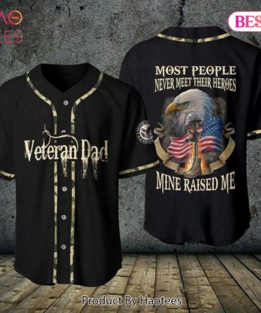 Veteran Dad Baseball Jersey - Patriotic Eagle Design, Perfect Gift For Heroic Fathers!