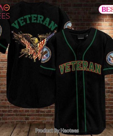 Patriotic Veteran Baseball Jersey With Eagle & Flag Design - Perfect Gift For Heroes