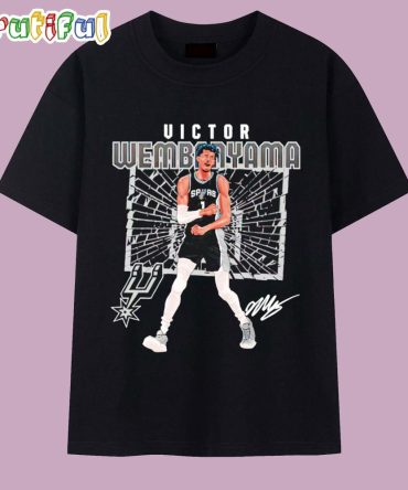 Victor Wembanyama San Antonio Spurs Shattered Signature T Shirt