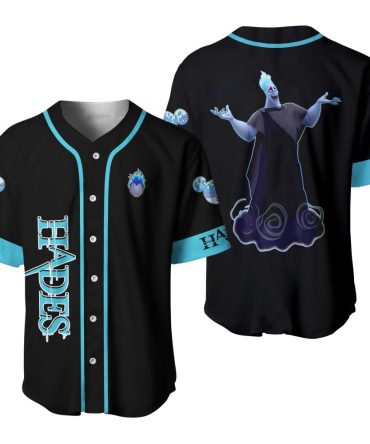Unisex Hades Baseball Jersey - Stylish Black & Blue Design, Perfect For Fans & Collectors!