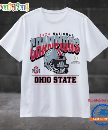 Vintage 2024 National Champions Ohio State Football Helmet T Shirt