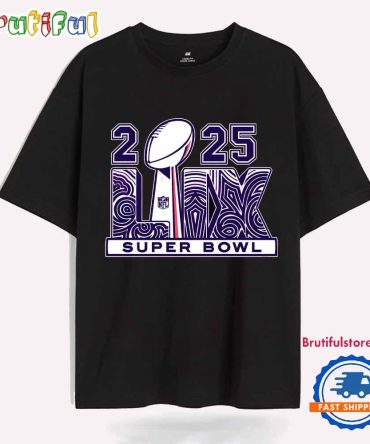 Vintage 2025 Super Bowl Lix Trophy Logo T Shirt