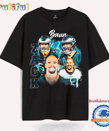 Vintage 90S Zack Baun Retro Philadelphia Eagles Football T Shirts