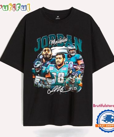 Vintage Jordan Mailata Philadelphia Eagles Football Player Signature T Shirts