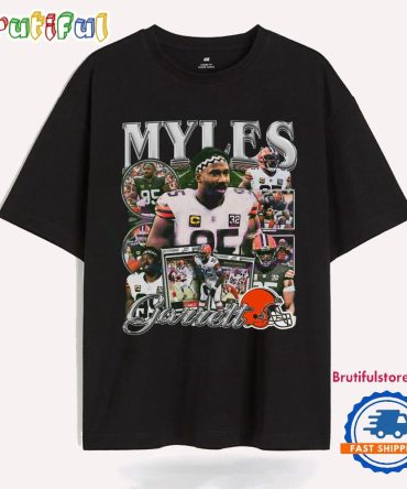 Vintage Myles Garrett 95 Cleveland Browns T Shirt