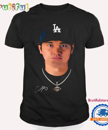 Vintage Shohei Ohtani Los Angeles Angels Big Face Signature T Shirt