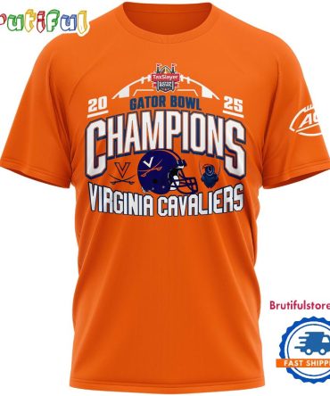 Virginia Cavaliers 2025 Taxslayer Gator Bowl Champions Limited Edition T Shirt