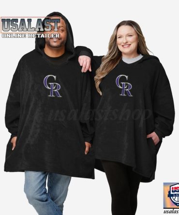 New Mlb Colorado Rockies Lightweight Blanket Hoodie Hoodie Blanket