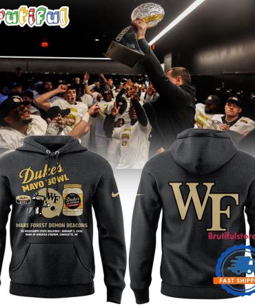 Wake Forest Demon Deacons 2026 Football Dukes Mayo Bowl Champions Black Hoodie