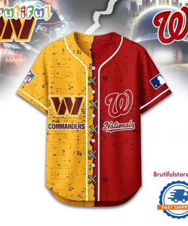 Washington Commanders Mix Washington Nationals Sporty New Design Baseball Jersey