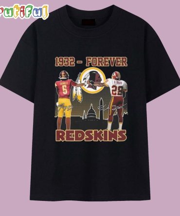 Washington Commanders Redskins 1932-Forever Signatures Skyline T Shirt
