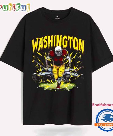 Washington Commanders Skeleton Football Player T Shirt