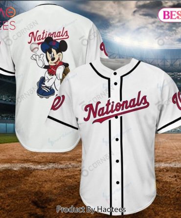 Nationals Baseball Jersey With Cartoon Design - Stylish Fan Apparel
