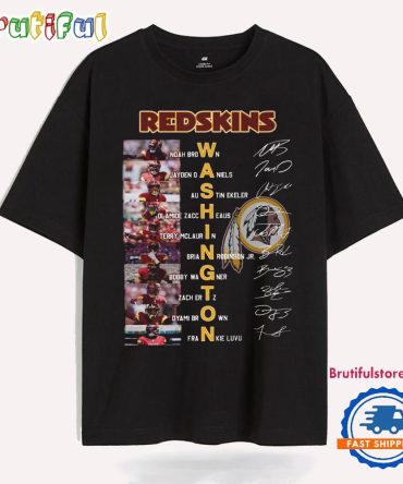 Washington Redskins Nfl 2024 Football Team Graphics Signature Design New T Shirt