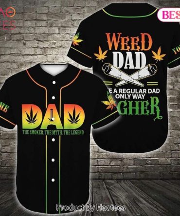 Funny Weed Dad Baseball Jersey - Perfect Gift For Cannabis-Loving Fathers - Unique & Stylish Shirt
