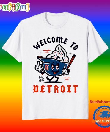 Welcome To Detroit Tigers Baseball Ice Cream T Shirt