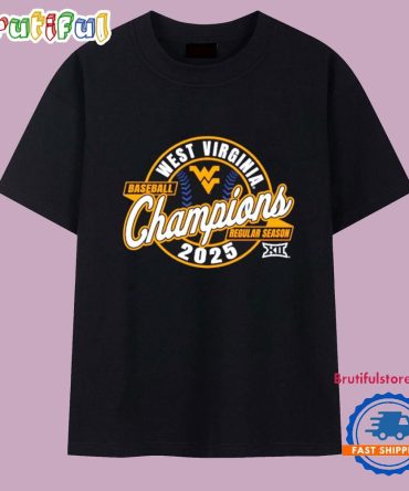 West Virginia Mountaineers 2025 Big 12 Baseball Regular Season Champions T Shirt