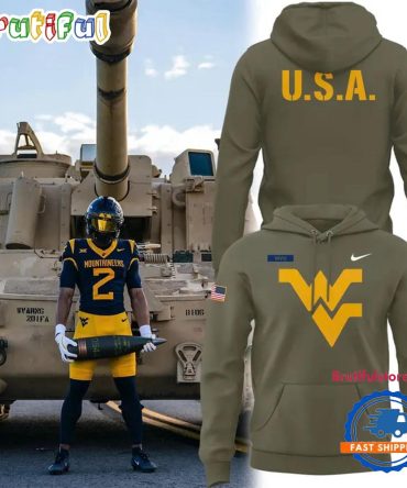 West Virginia Mountaineers 2025 Football Military Appreciation Limited Hoodie