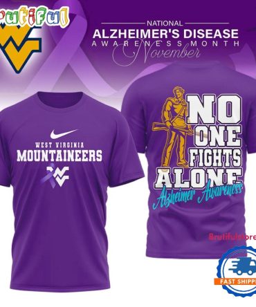 West Virginia Mountaineers Ncaa Alzheimer Awareness November Unisex 3D Shirt
