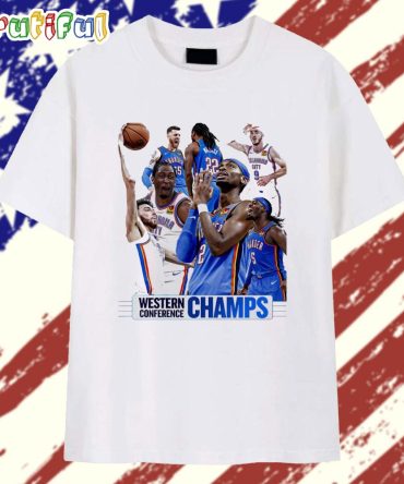 Western Conference Champs 2025 Okc Thunnder Graphic T Shirt