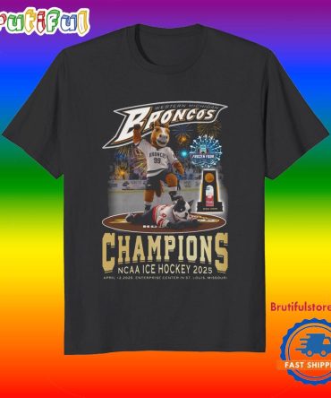 Western Michigan 2025 Ncaa Division I Men'S Ice Hockey Frozen Four Champions Mascot Shirts