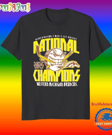 Western Michigan Broncos 2025 Ncaa Frozen Four Men’S Ice Hockey National Champions Shirts