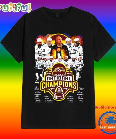 Western Michigan Broncos Men’S Ice Hockey National Champions Signature T Shirt