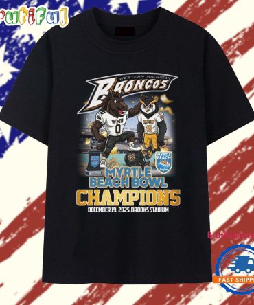 Western Michigan Broncos Myrtle Beach Bowl Champions 2025 Vintage T Shirt