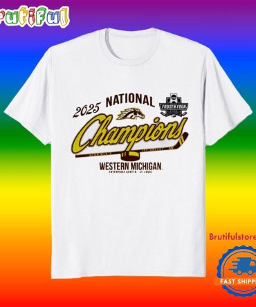 Western Michigan University Men’S Hockey 2025 National Champions Logo Shirts