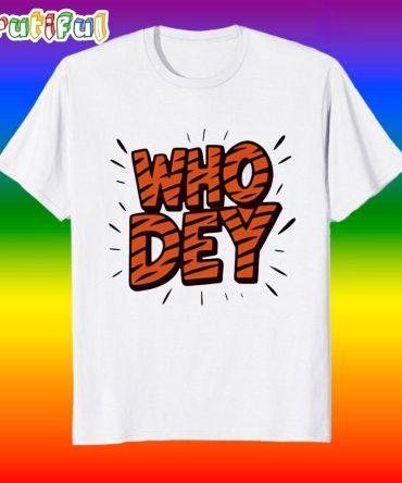 Who Dey Chicago Bengal Tiger Text T Shirt