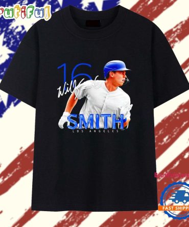 Will Smith Los Angeles Dodgers Player #16 Signature T Shirt