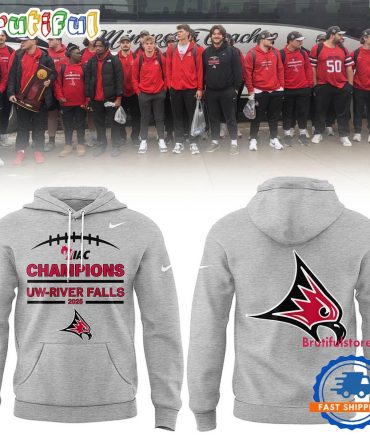 Wisconsin-River Falls Falcons Football 2025 Ncaa Champions Limited Hoodie Shirt
