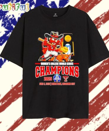 Women’S College World Series Champions 2025 Texas Tech Red Raiders Mascot T Shirt