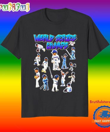 World Series Champs Los Angeles Dodgers Caricature T Shirt